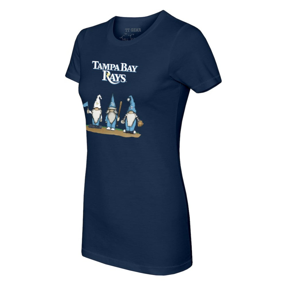 Tampa Bay Rays Tiny Turnip Women's Gnomes T-Shirt - Navy T-shirts