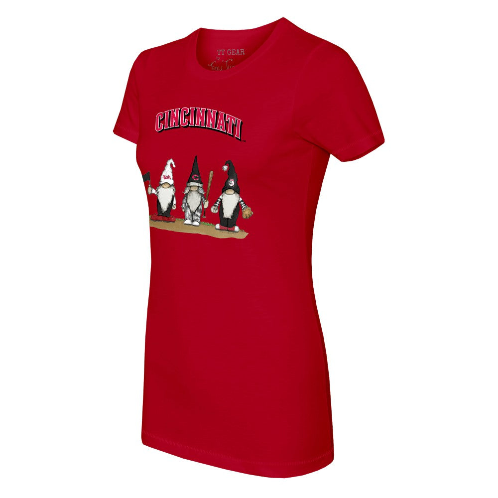 Cincinnati Reds Tiny Turnip Women's Gnomes T-Shirt - Red T-shirts