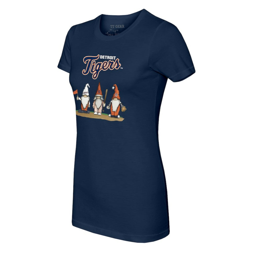 Detroit Tigers Tiny Turnip Women's Gnomes T-Shirt - Navy T-shirts