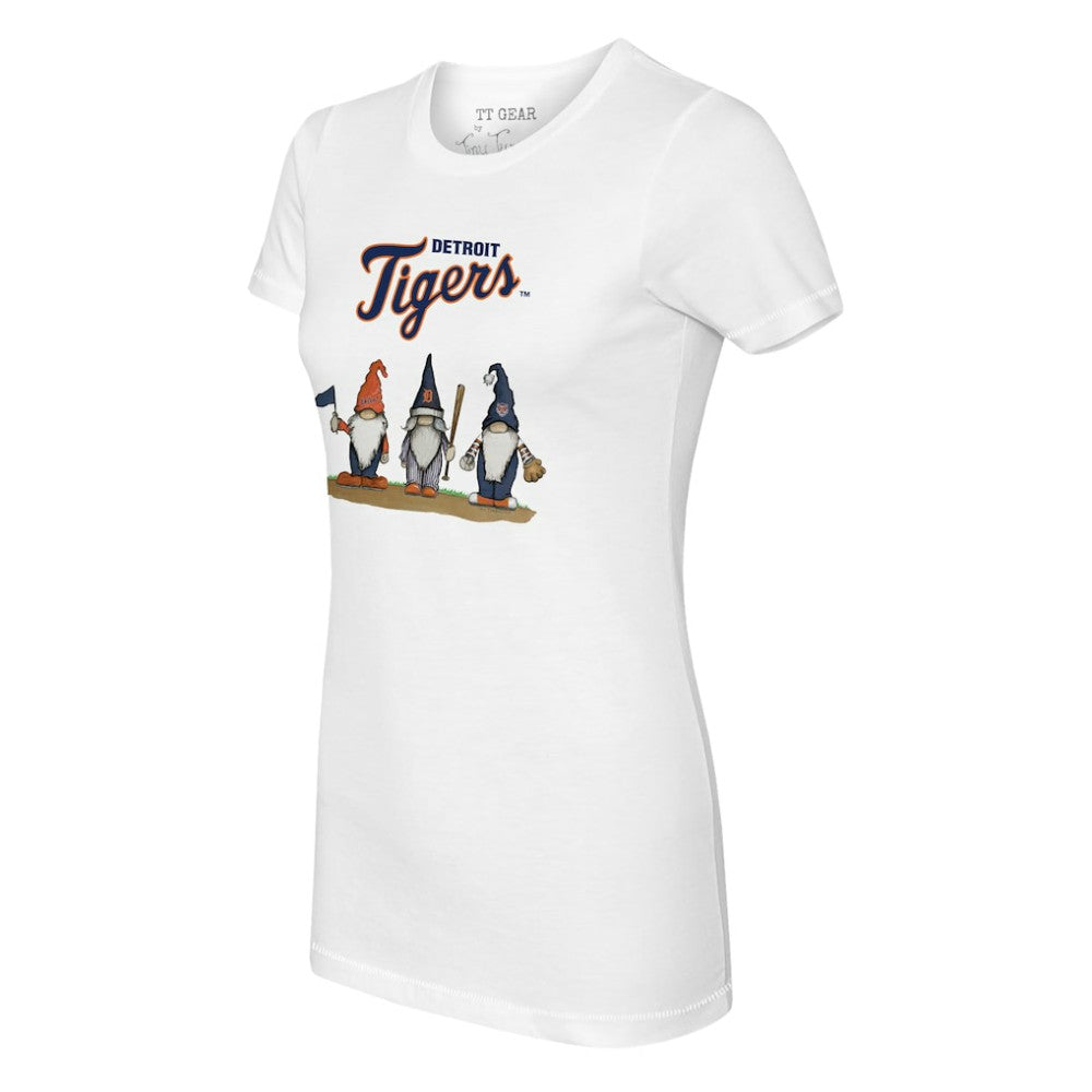 Detroit Tigers Tiny Turnip Women's Gnomes T-Shirt - White T-shirts