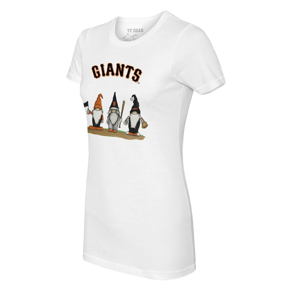 San Francisco Giants Tiny Turnip Women's Gnomes T-Shirt - White T-shirts
