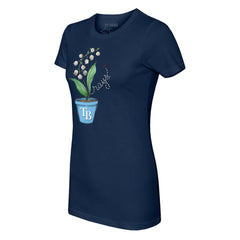 Tampa Bay Rays Tiny Turnip Women's Lilies & Ladybugs T-Shirt - Navy T-shirts