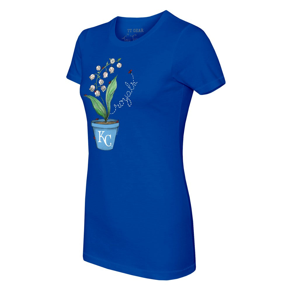 Kansas City Royals Tiny Turnip Women's Lilies & Ladybugs T-Shirt - Royal T-shirts