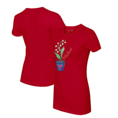 Philadelphia Phillies Tiny Turnip Women's Lilies & Ladybugs T-Shirt - Red T-shirts