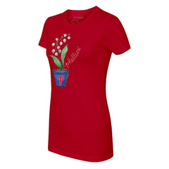 Philadelphia Phillies Tiny Turnip Women's Lilies & Ladybugs T-Shirt - Red T-shirts