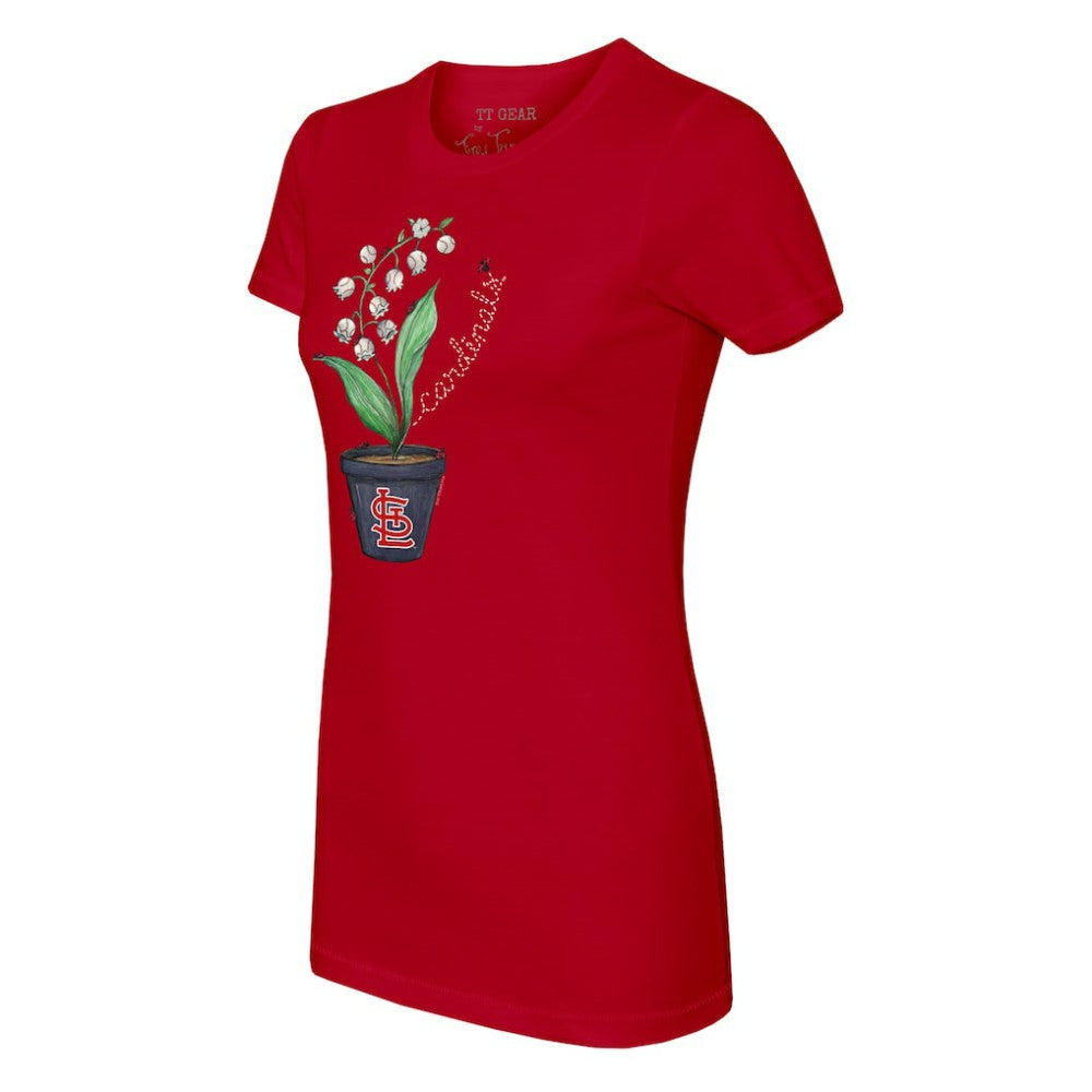 St. Louis Cardinals Tiny Turnip Women's Lilies & Ladybugs T-Shirt - Red T-shirts