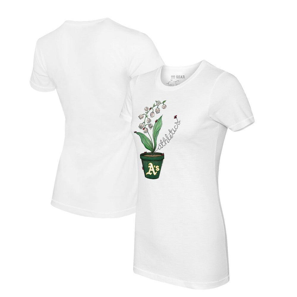 Athletics Tiny Turnip Women's Lilies & Ladybugs T-Shirt - White T-shirts