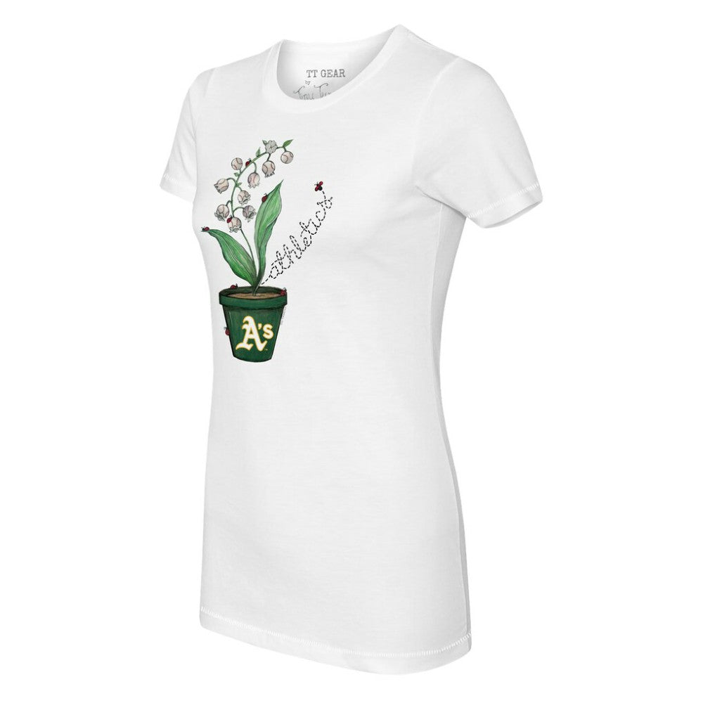 Athletics Tiny Turnip Women's Lilies & Ladybugs T-Shirt - White T-shirts
