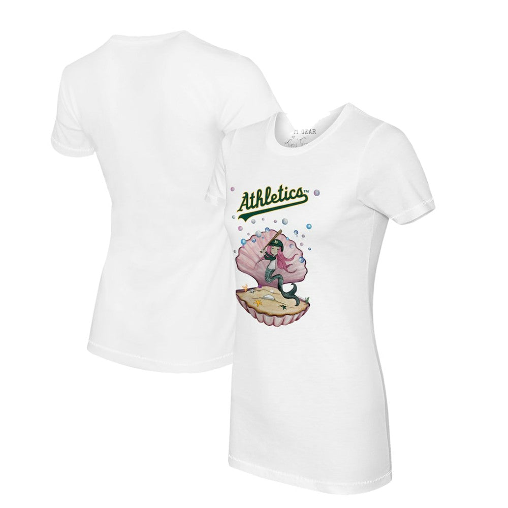 Athletics Tiny Turnip Women's Mermaid T-Shirt - White T-shirts