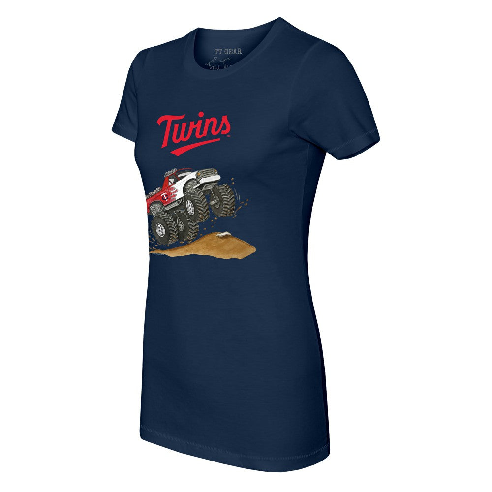 Minnesota Twins Tiny Turnip Women's Monster Truck T-Shirt - Navy T-shirts