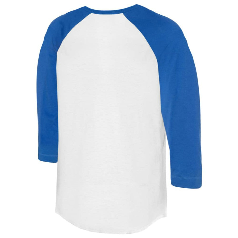 Los Angeles Dodgers Tiny Turnip Unisex Race Car 3/4-Sleeve Raglan T-Shirt - White/Royal T-shirts