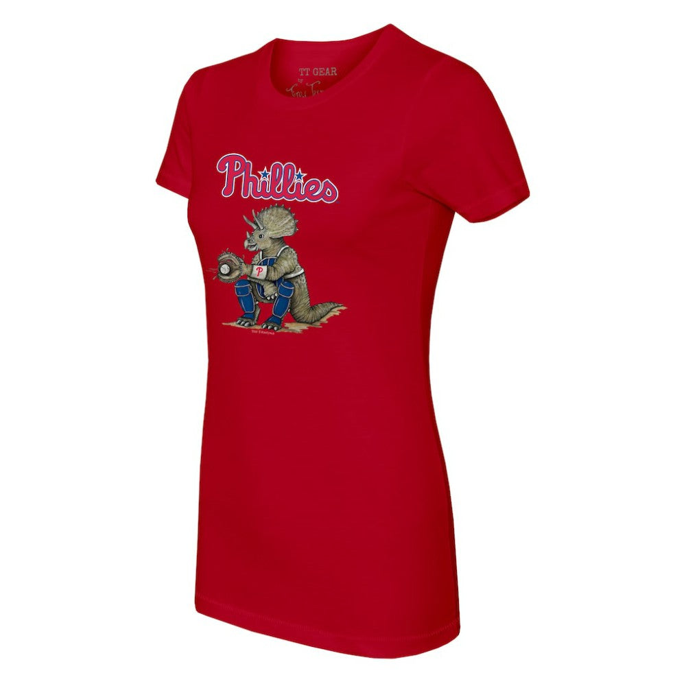 Philadelphia Phillies Tiny Turnip Women's Triceratops T-Shirt - Red T-shirts