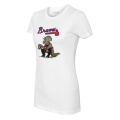 Atlanta Braves Tiny Turnip Women's Triceratops T-Shirt - White T-shirts