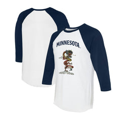 Minnesota Twins Tiny Turnip Unisex 2024 Year of the Dragon 3/4-Sleeve Raglan T-Shirt - White/Navy T-shirts