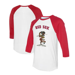 Boston Red Sox Tiny Turnip Unisex 2024 Year of the Dragon 3/4-Sleeve Raglan T-Shirt - White/Red T-shirts