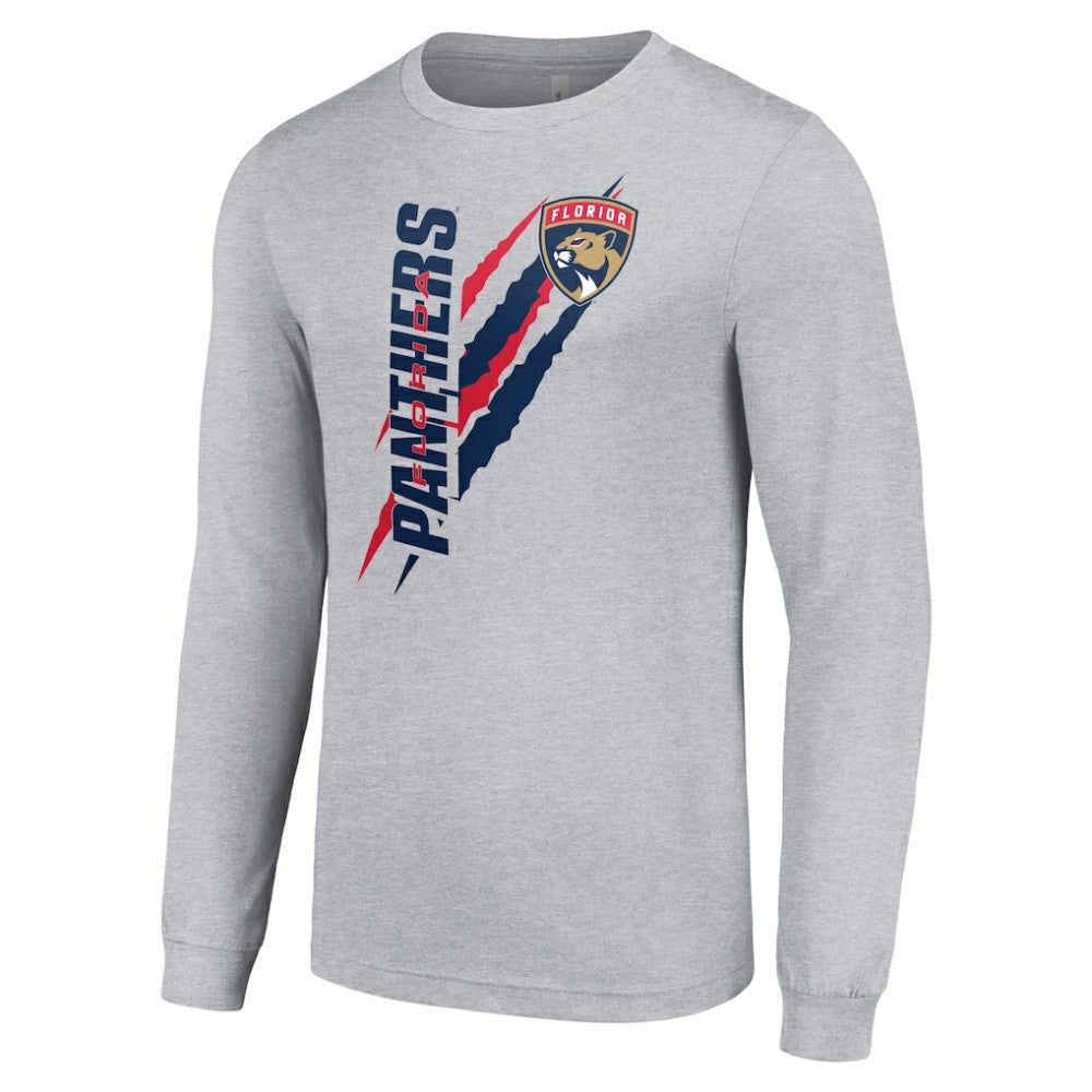 NHL Florida Panthers Starter Color Scratch Long-Sleeve T-Shirt - Heather Gray