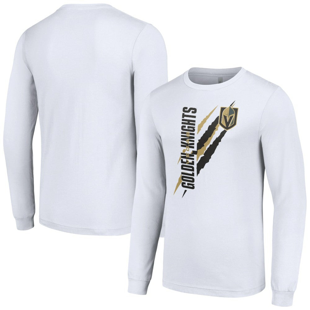 NHL Vegas Golden Knights Starter Color Scratch Long-Sleeve T-Shirt - White