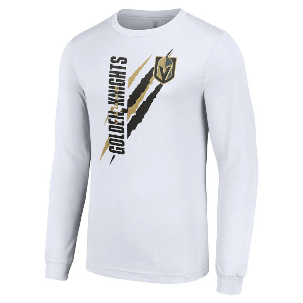 NHL Vegas Golden Knights Starter Color Scratch Long-Sleeve T-Shirt - White