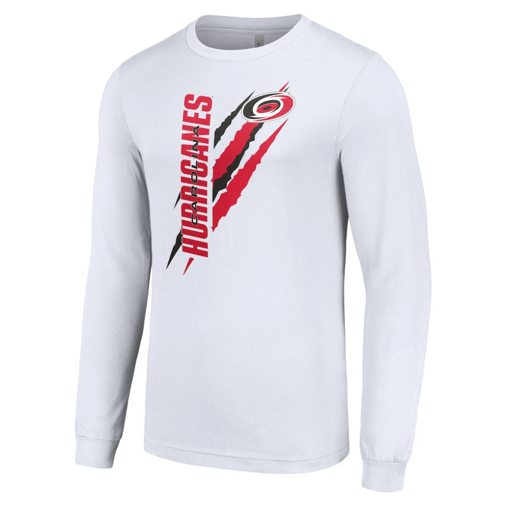 NHL Carolina Hurricanes Starter Color Scratch Long-Sleeve T-Shirt - White