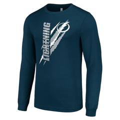 NHL Tampa Bay Lightning Starter Color Scratch Long-Sleeve T-Shirt - Navy
