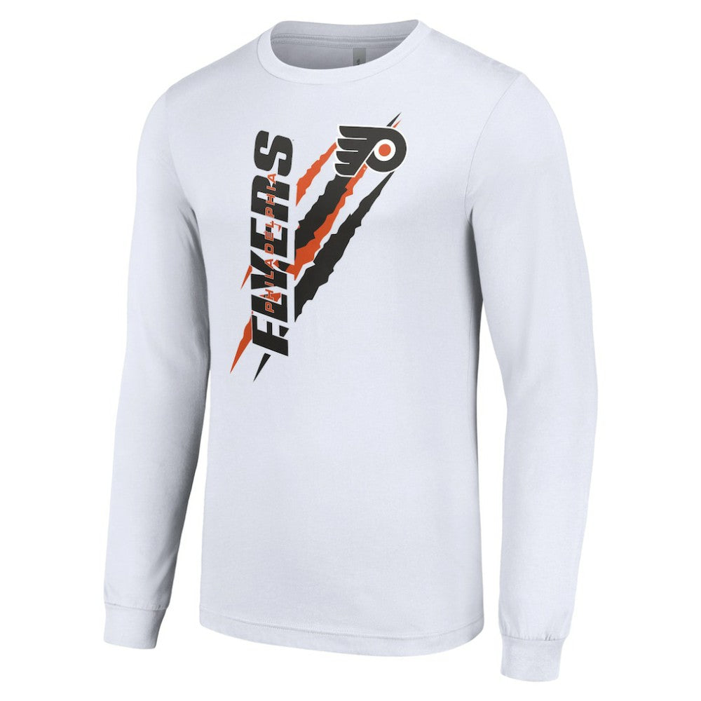 NHL Philadelphia Flyers Starter Color Scratch Long-Sleeve T-Shirt - White