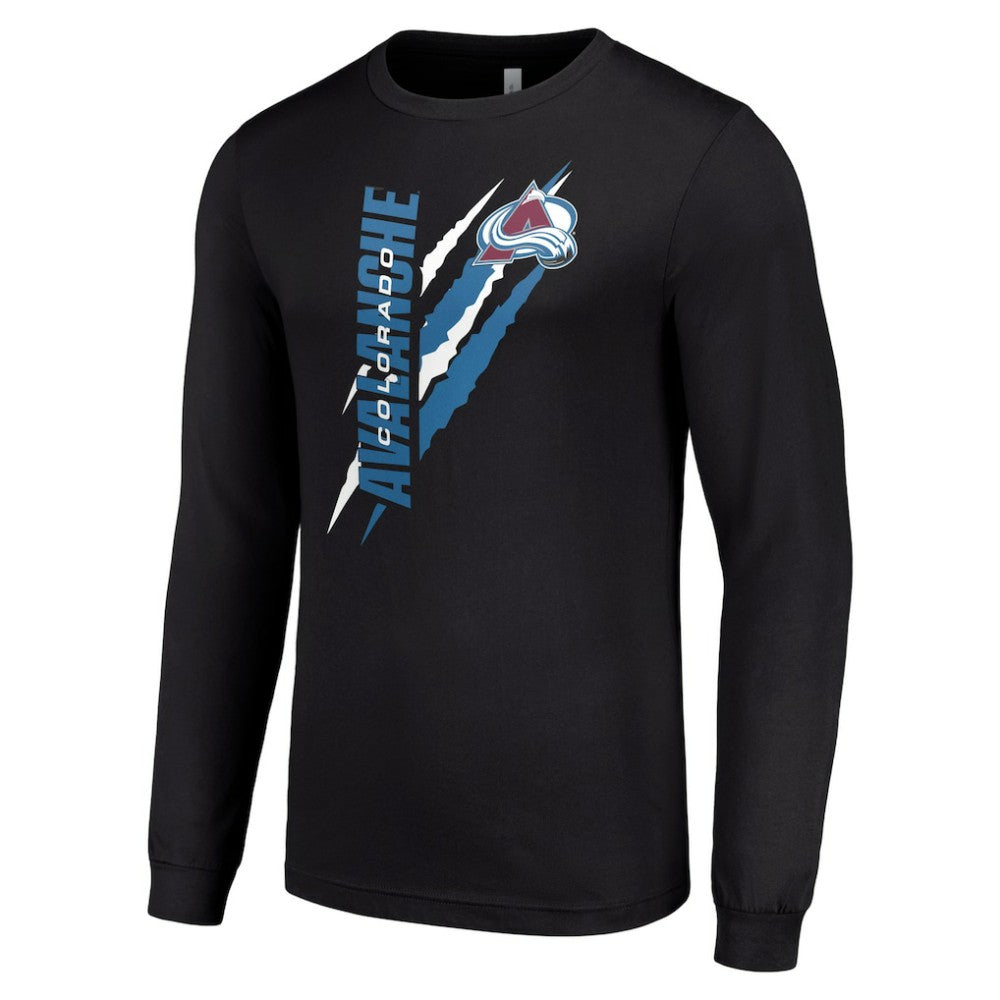 NHL Colorado Avalanche Starter Color Scratch Long-Sleeve T-Shirt - Black