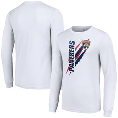 NHL Florida Panthers Starter Color Scratch Long-Sleeve T-Shirt - White