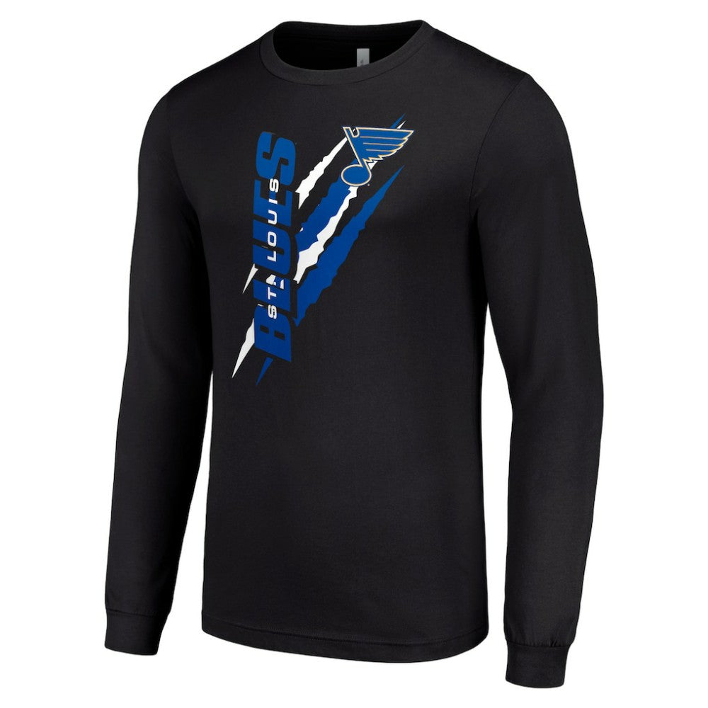 NHL St. Louis Blues Starter Color Scratch Long-Sleeve T-Shirt - Black