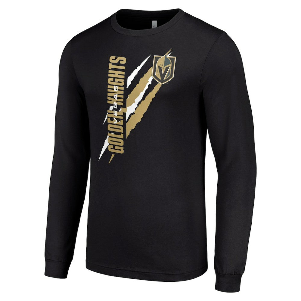 NHL Vegas Golden Knights Starter Color Scratch Long-Sleeve T-Shirt - Black