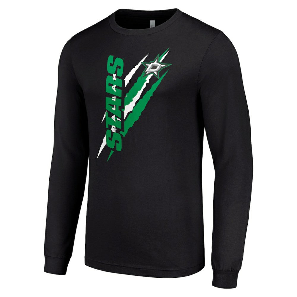 NHL Dallas Stars Starter Color Scratch Long-Sleeve T-Shirt - Black