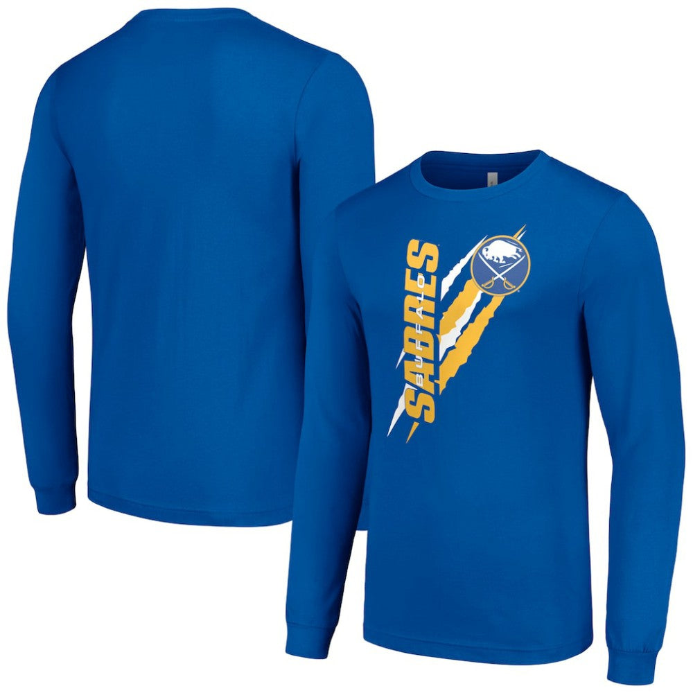 NHL Buffalo Sabres Starter Color Scratch Long-Sleeve T-Shirt - Royal