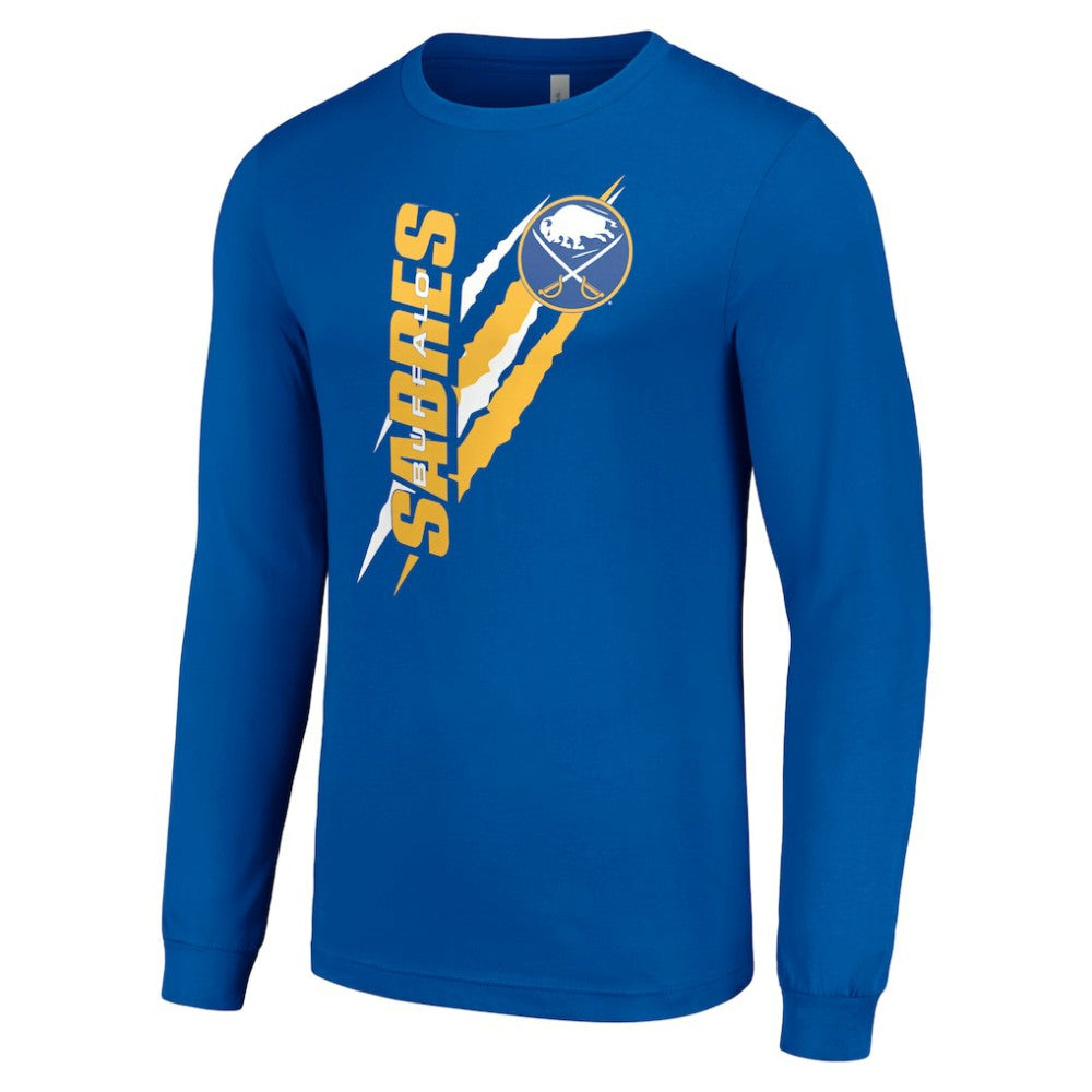 NHL Buffalo Sabres Starter Color Scratch Long-Sleeve T-Shirt - Royal