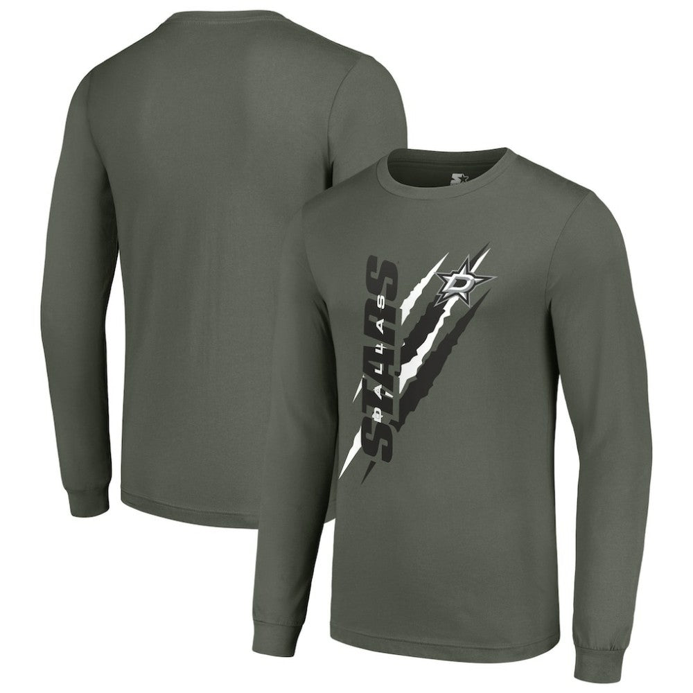 NHL Dallas Stars Starter Color Scratch Long-Sleeve T-Shirt - Green