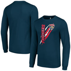NHL Florida Panthers Starter Color Scratch Long-Sleeve T-Shirt - Navy