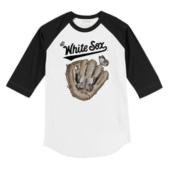 Chicago White Sox Tiny Turnip Youth Butterfly Glove 3/4-Sleeve Raglan T-Shirt - White/Black T-shirts