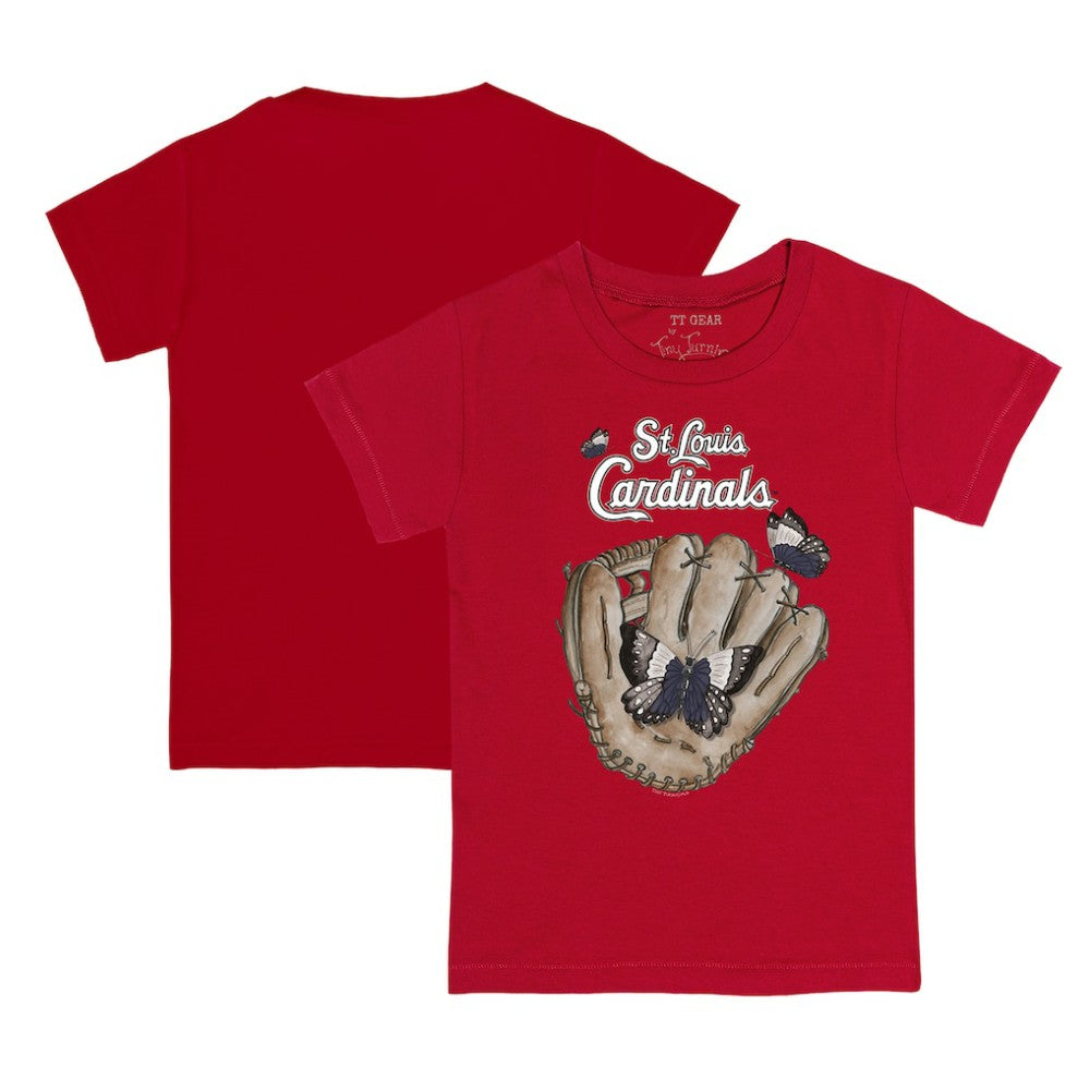 St. Louis Cardinals Tiny Turnip Youth Butterfly Glove T-Shirt - Red T-shirts