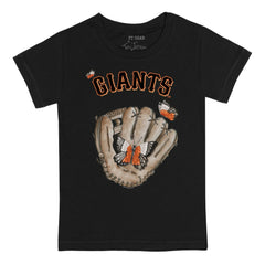 San Francisco Giants Tiny Turnip Youth Butterfly Glove T-Shirt - Black T-shirts
