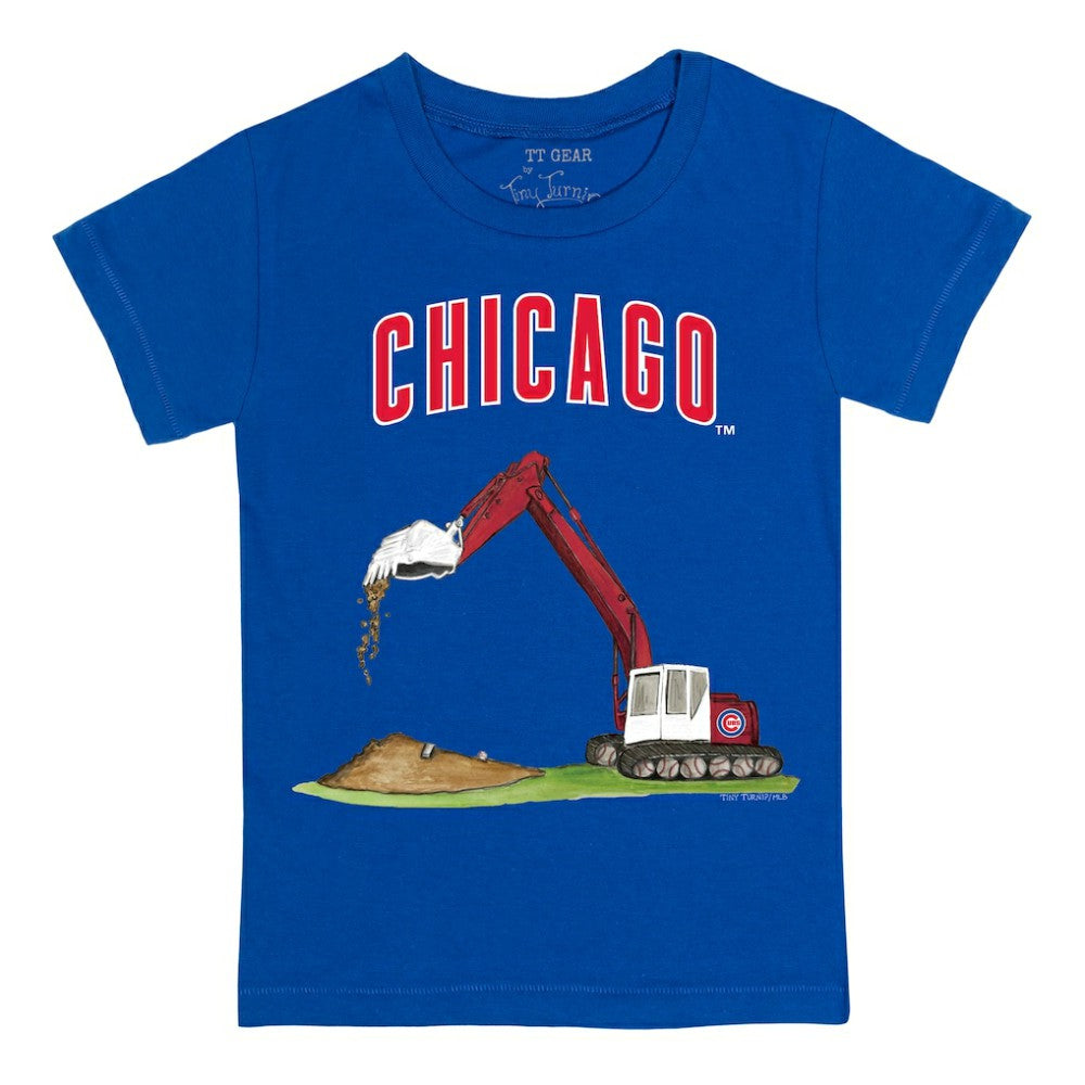 Chicago Cubs Tiny Turnip Youth Excavator T-Shirt - Royal T-shirts
