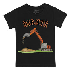 San Francisco Giants Tiny Turnip Youth Excavator T-Shirt - Black T-shirts