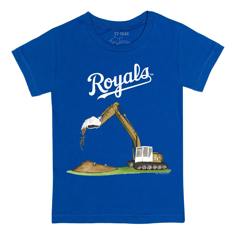 Kansas City Royals Tiny Turnip Youth Excavator T-Shirt - Royal T-shirts