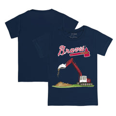 Atlanta Braves Tiny Turnip Youth Excavator T-Shirt - Navy T-shirts