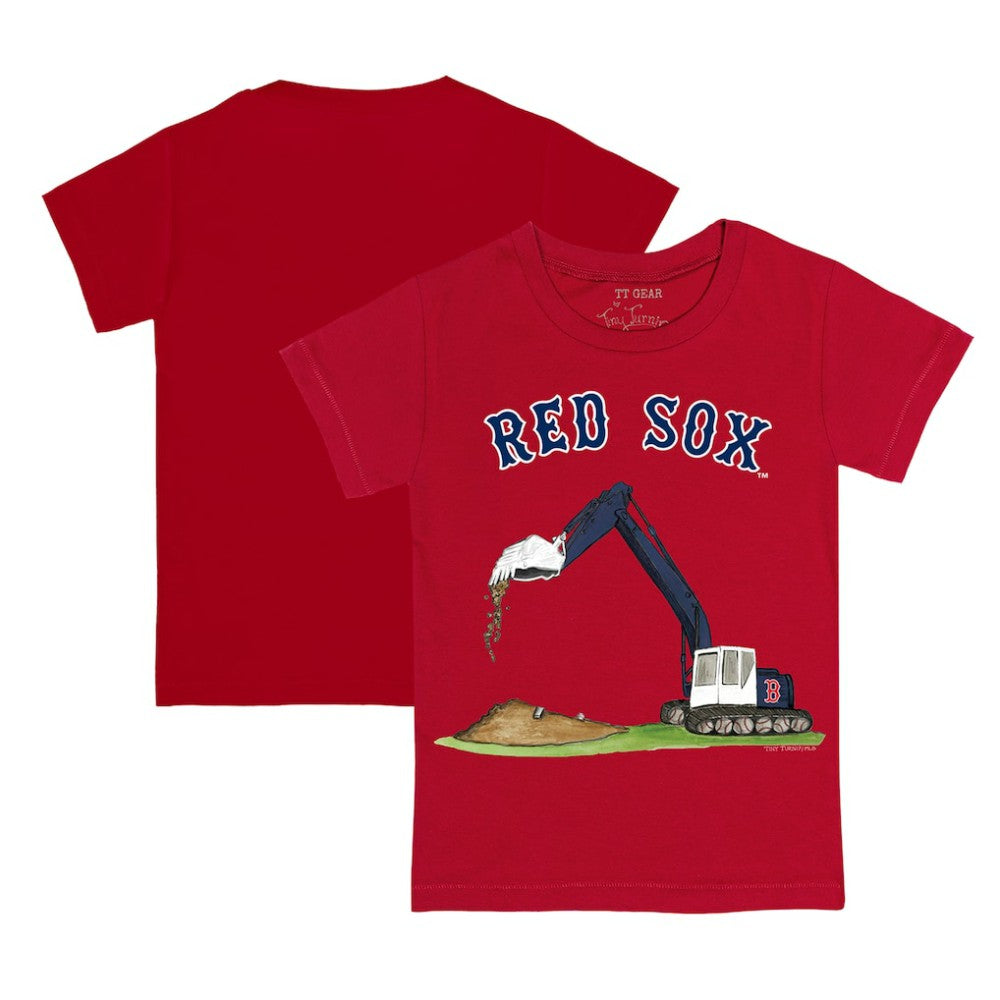 Boston Red Sox Tiny Turnip Youth Excavator T-Shirt - Red T-shirts