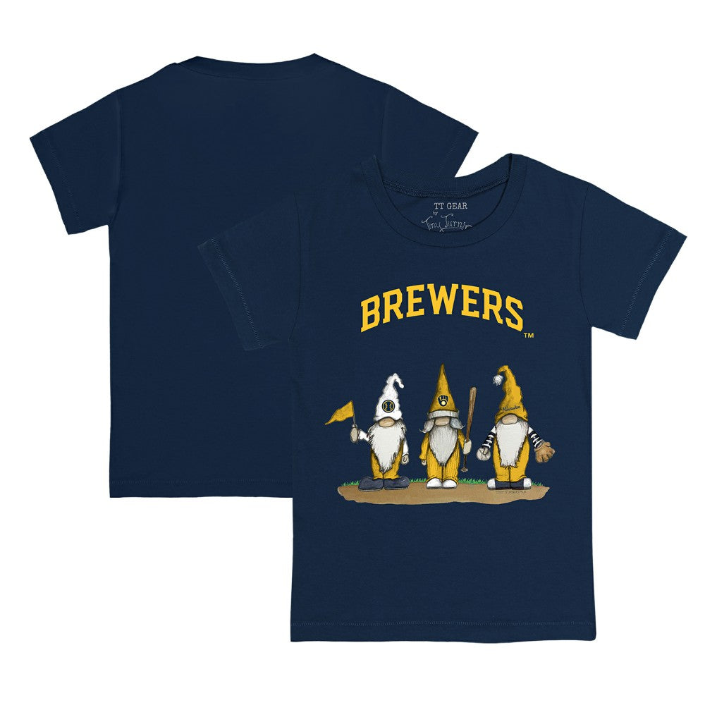 Milwaukee Brewers Tiny Turnip Youth Gnomes T-Shirt - Navy T-shirts