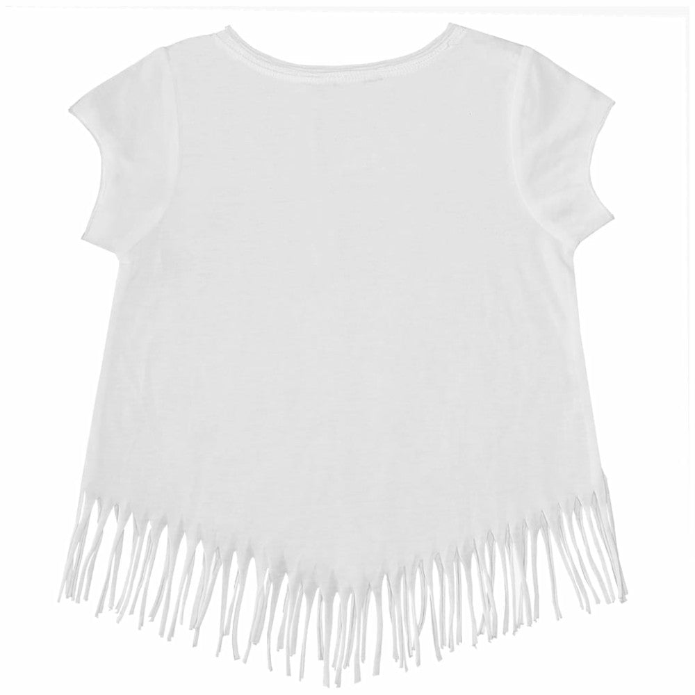 Tampa Bay Rays Tiny Turnip Girls Youth Lilies & Ladybugs Fringe T-Shirt - White T-shirts