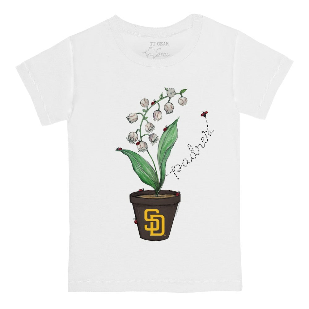 San Diego Padres Tiny Turnip Youth Lilies & Ladybugs T-Shirt - White T-shirts