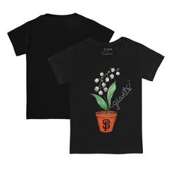 San Francisco Giants Tiny Turnip Youth Lilies & Ladybugs T-Shirt - Black T-shirts