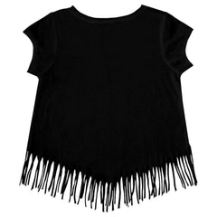 Pittsburgh Pirates Tiny Turnip Girls Youth Mermaid Fringe T-Shirt - Black T-shirts