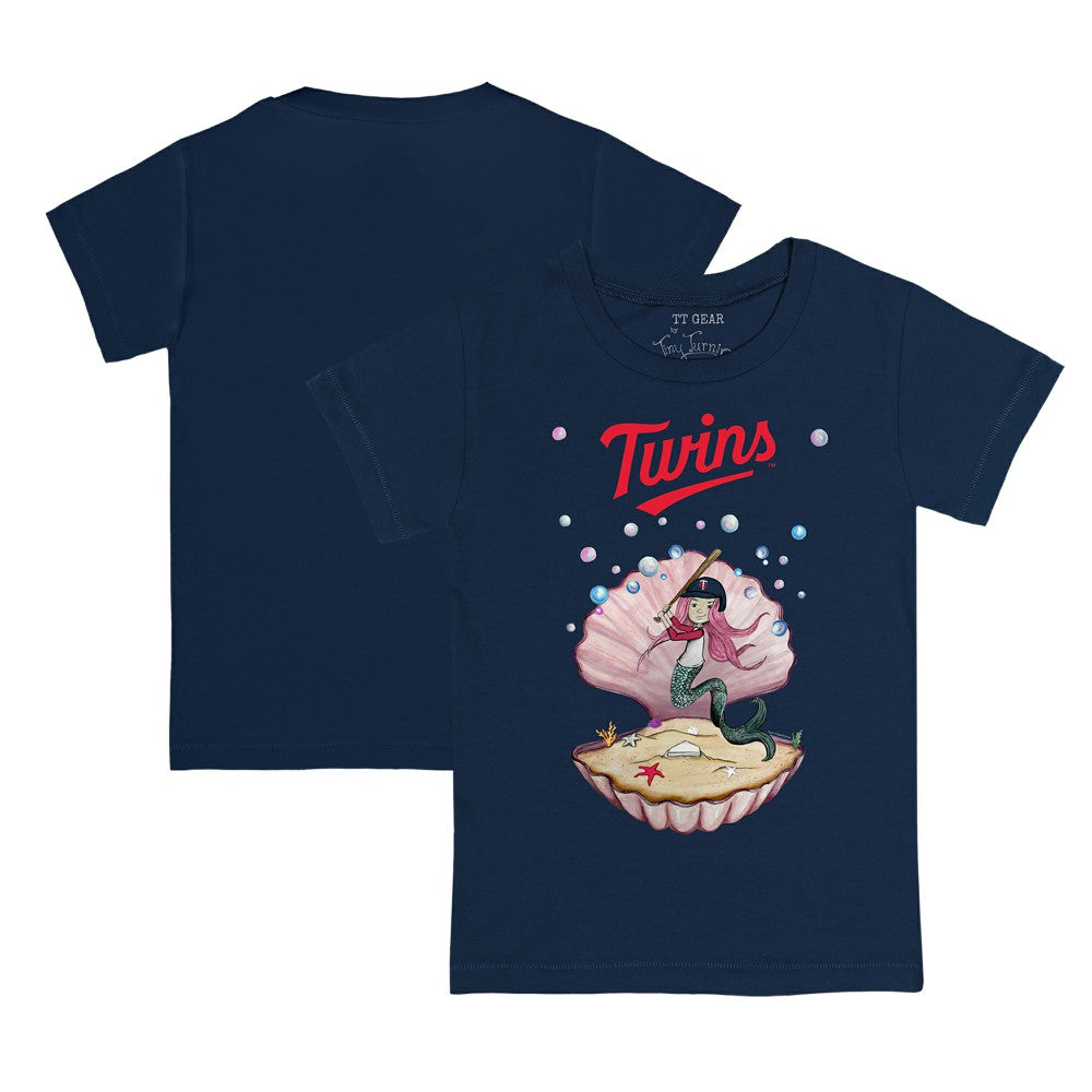 Minnesota Twins Tiny Turnip Youth Mermaid T-Shirt - Navy T-shirts