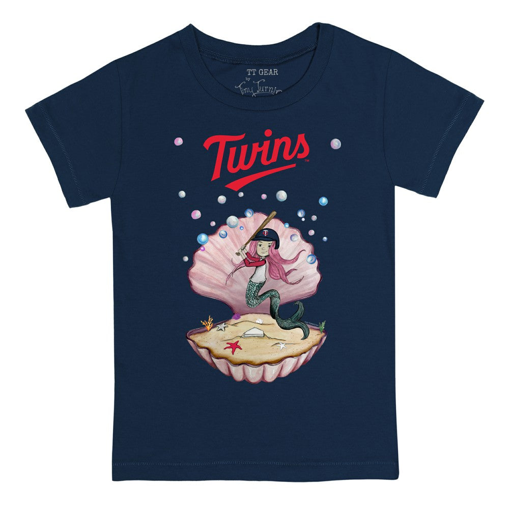 Minnesota Twins Tiny Turnip Youth Mermaid T-Shirt - Navy T-shirts