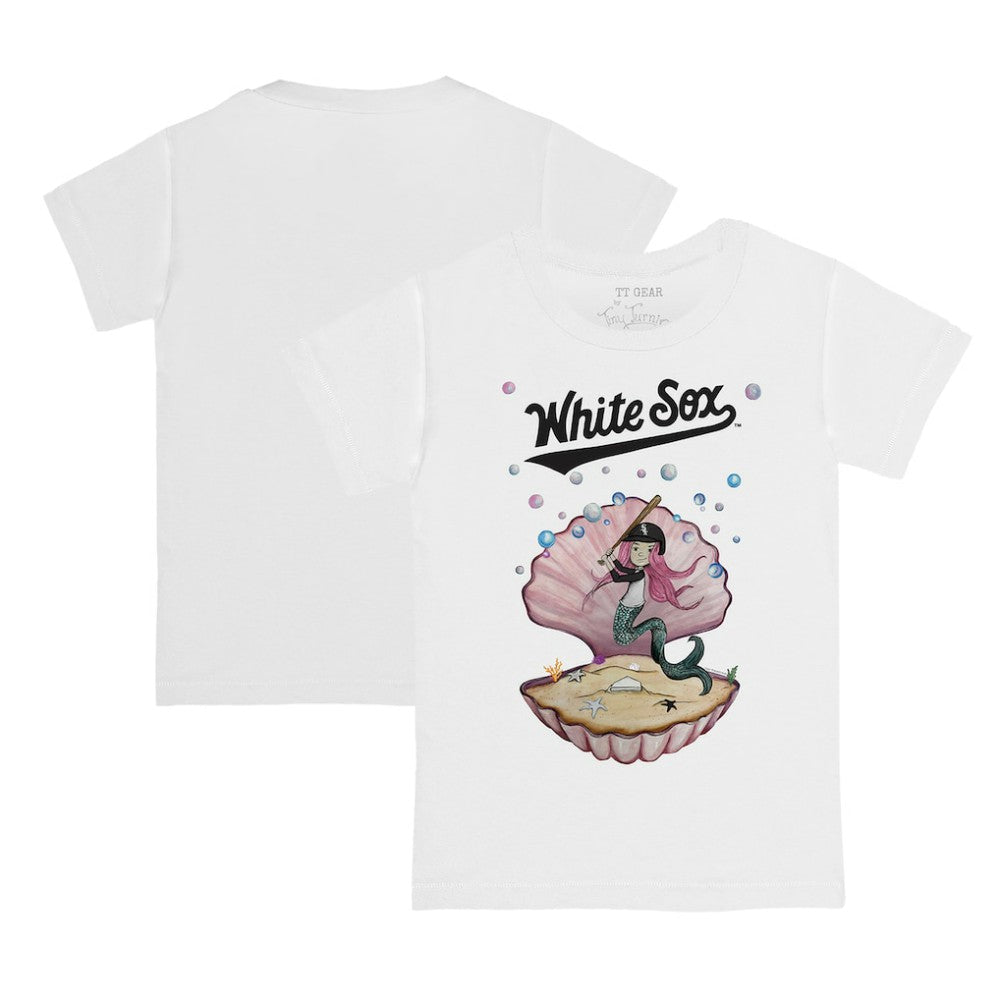 Chicago White Sox Tiny Turnip Youth Mermaid T-Shirt - White T-shirts